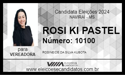 Candidato ROSI KI PASTEL 2024 - NAVIRAÍ - Eleições