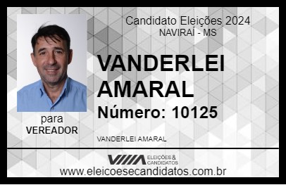 Candidato VANDERLEI AMARAL 2024 - NAVIRAÍ - Eleições