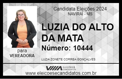 Candidato LUZIA DO ALTO DA MATA 2024 - NAVIRAÍ - Eleições