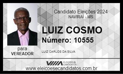 Candidato LUIZ COSMO 2024 - NAVIRAÍ - Eleições