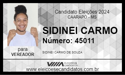 Candidato SIDINEI CARMO 2024 - CAARAPÓ - Eleições