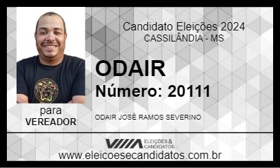 Candidato ODAIR 2024 - CASSILÂNDIA - Eleições