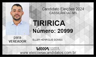 Candidato TIRIRICA 2024 - CASSILÂNDIA - Eleições