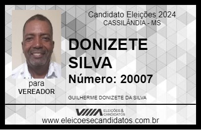 Candidato DONIZETE SILVA 2024 - CASSILÂNDIA - Eleições