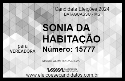 Candidato SONIA DA HABITAÇÃO 2024 - BATAGUASSU - Eleições