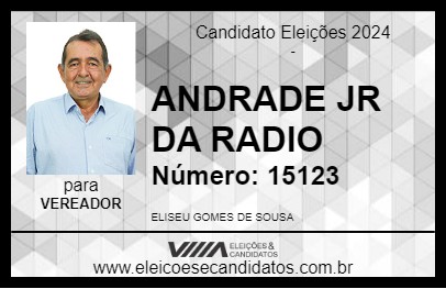 Candidato ANDRADE JR DA RADIO 2024 - NOVA ANDRADINA - Eleições