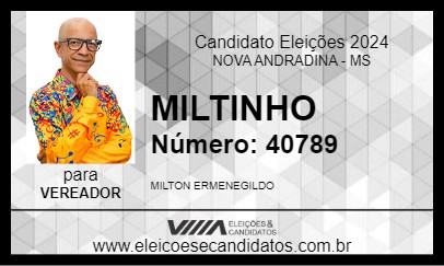 Candidato MILTINHO 2024 - NOVA ANDRADINA - Eleições