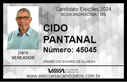 Candidato CIDO PANTANAL 2024 - NOVA ANDRADINA - Eleições