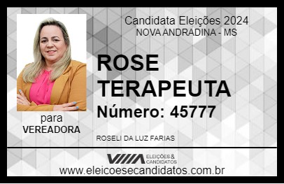 Candidato ROSE TERAPEUTA 2024 - NOVA ANDRADINA - Eleições