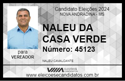 Candidato NALEU DA CASA VERDE 2024 - NOVA ANDRADINA - Eleições