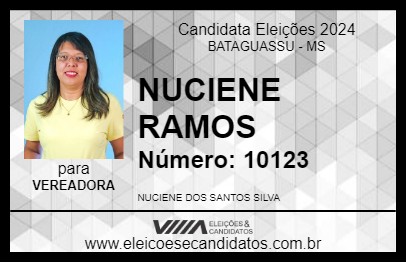 Candidato NUCIENE RAMOS 2024 - BATAGUASSU - Eleições