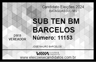 Candidato SUB TEN BM BARCELOS 2024 - BATAGUASSU - Eleições