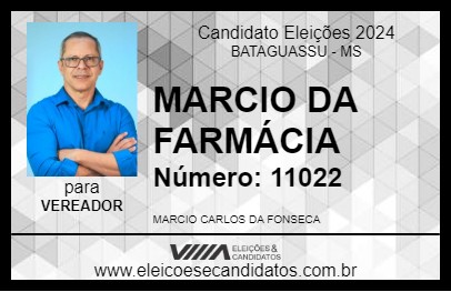 Candidato MARCIO DA FARMÁCIA 2024 - BATAGUASSU - Eleições