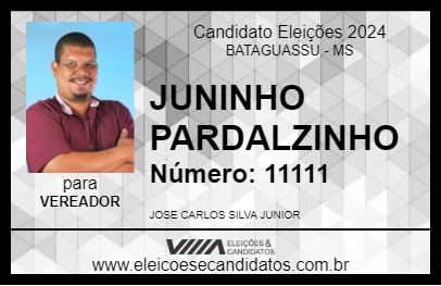 Candidato JUNINHO PARDALZINHO 2024 - BATAGUASSU - Eleições