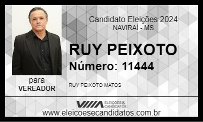 Candidato RUY PEIXOTO 2024 - NAVIRAÍ - Eleições