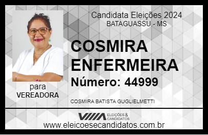 Candidato COSMIRA ENFERMEIRA 2024 - BATAGUASSU - Eleições