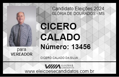 Candidato CICERO CALADO 2024 - GLÓRIA DE DOURADOS - Eleições