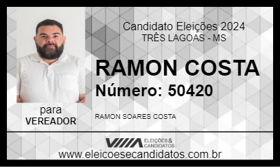 Candidato RAMON COSTA 2024 - TRÊS LAGOAS - Eleições