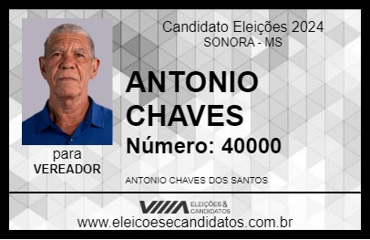 Candidato ANTONIO CHAVES 2024 - SONORA - Eleições