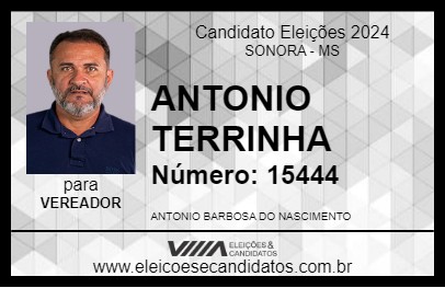 Candidato ANTONIO TERRINHA 2024 - SONORA - Eleições