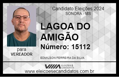 Candidato LAGOA DO AMIGÃO 2024 - SONORA - Eleições