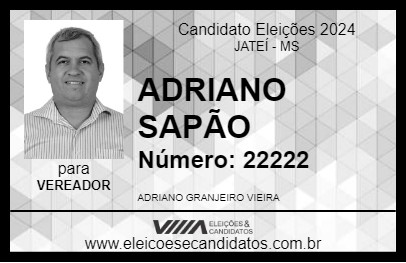 Candidato ADRIANO SAPÃO 2024 - JATEÍ - Eleições