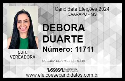 Candidato DEBORA DUARTE 2024 - CAARAPÓ - Eleições