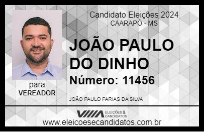 Candidato JOÃO PAULO DO DINHO 2024 - CAARAPÓ - Eleições