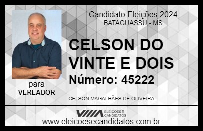 Candidato CELSON DO 22 2024 - BATAGUASSU - Eleições