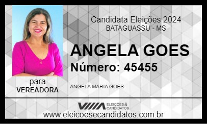 Candidato ANGELA GOES 2024 - BATAGUASSU - Eleições