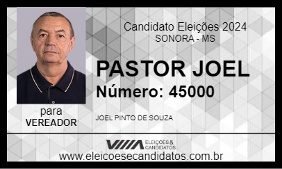 Candidato PASTOR JOEL 2024 - SONORA - Eleições