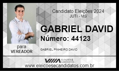 Candidato GABRIEL DAVID 2024 - JUTI - Eleições