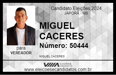 Candidato MIGUEL CACERES 2024 - JAPORÃ - Eleições