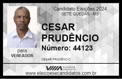 Candidato CESAR PRUDÊNCIO 2024 - SETE QUEDAS - Eleições