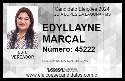 Candidato EDYLLAYNE MARÇAL 2024 - GUIA LOPES DA LAGUNA - Eleições