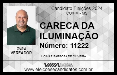 Candidato CARECA DA ILUMINAÇÃO 2024 - COXIM - Eleições