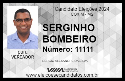 Candidato SERGINHO 2024 - COXIM - Eleições