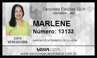 Candidato MARLENE 2024 - AMAMBAI - Eleições