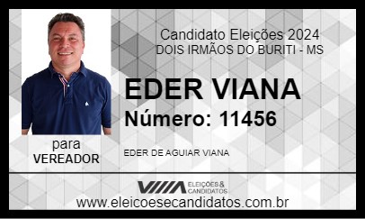 Candidato EDER VIANA 2024 - DOIS IRMÃOS DO BURITI - Eleições