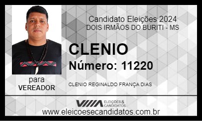 Candidato CLENIO 2024 - DOIS IRMÃOS DO BURITI - Eleições