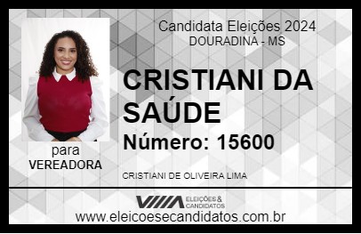 Candidato CRISTIANI DA SAÚDE 2024 - DOURADINA - Eleições