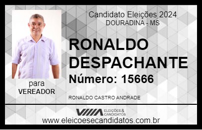 Candidato RONALDO DESPACHANTE 2024 - DOURADINA - Eleições