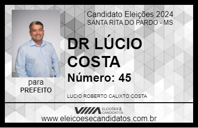 Candidato DR LÚCIO COSTA 2024 - SANTA RITA DO PARDO - Eleições