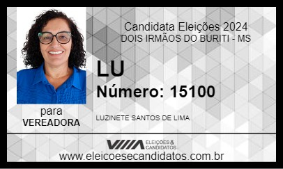 Candidato LU 2024 - DOIS IRMÃOS DO BURITI - Eleições