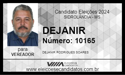 Candidato DEJANIR 2024 - SIDROLÂNDIA - Eleições