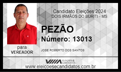 Candidato PEZÃO 2024 - DOIS IRMÃOS DO BURITI - Eleições