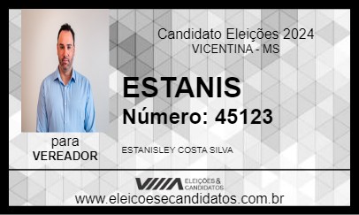 Candidato ESTANIS 2024 - VICENTINA - Eleições