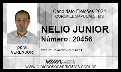 Candidato NELIO JUNIOR 2024 - CORONEL SAPUCAIA - Eleições