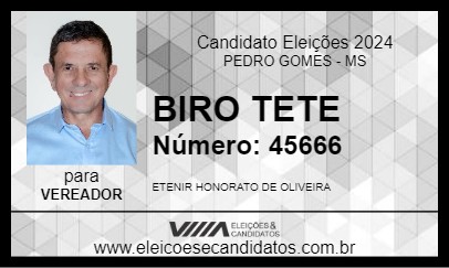 Candidato BIRO TETE 2024 - PEDRO GOMES - Eleições