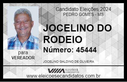 Candidato JOCELINO DO RODEIO 2024 - PEDRO GOMES - Eleições